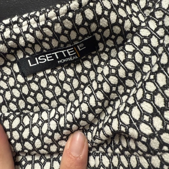 LISETTE L Montreal Black and white Stretch Women's Pull On Size 14 - Picture 3 of 5